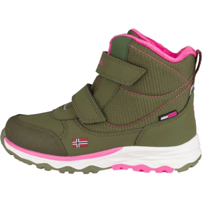 Afbeelding van Trollkids Hafjell waterdichte winterschoenen, Licht magenta donker olijf