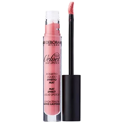 Afbeelding van Deborah Fluid Velvet Lipstick N.19 Light Mauve langdurig, met mengsel van gehydrateerde, zachte en fluweelzachte lipolie