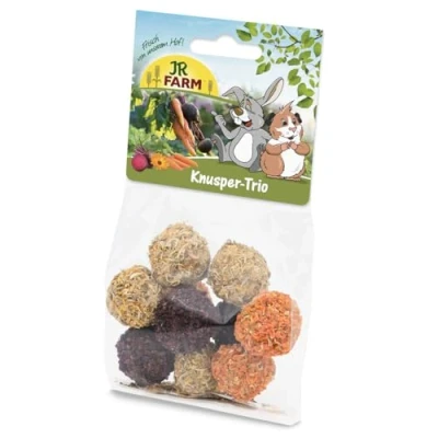 Afbeelding van Voordeelpakket: 6x75g JR Farm Knapperig Trio snacks voor kleine dieren