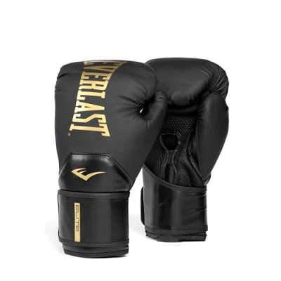 Afbeelding van Everlast Elite 2 Boxing Gloves Black/Gold 12 oz