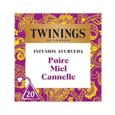 Afbeelding van Twinings Ayurveda Peer, Honing &amp; Kaneel Infusie, 20 zakjes