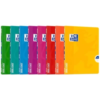 Afbeelding van OXFORD OpenFlex Notitieboek, 17 x 22 cm, grote ruiten, Seyès, 96 pagina&#039;s, geniet, polypropyleen, verschillende kleuren