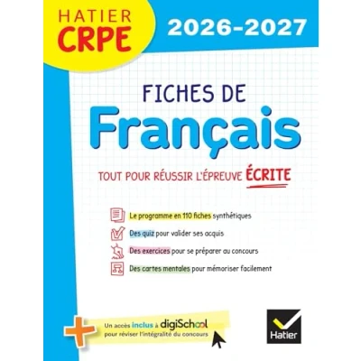 Afbeelding van Hatier CRPE Fiches de Français Epreuve écrite 2024/2025