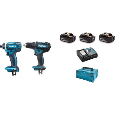 Afbeelding van Makita DLX2127TJ1 Combiset DDF482 18v Boor /schroefmachine + DTD152 slagschroevendraaier 5,0 Ah