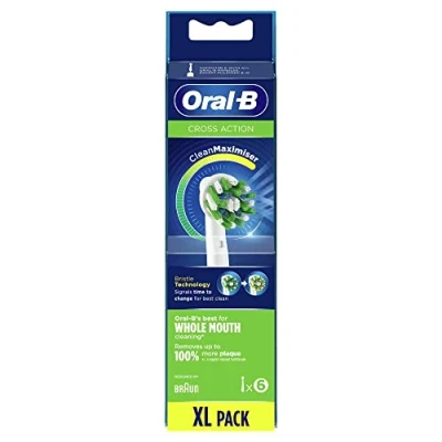 Image de Accessoire dentaire Oral B Brossette Cross Action Avec Technologie Clean Maximiser Lot de 6 Blanc
