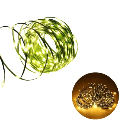 Afbeelding van Cheqo® XL Draadverlichting Kerstverlichting Kerstlampjes Kerstboomverlichting Lampjes Slinger Lichtsnoer LED voor Binnen en Buiten 320LED 24 Meter Extra Warm Wit