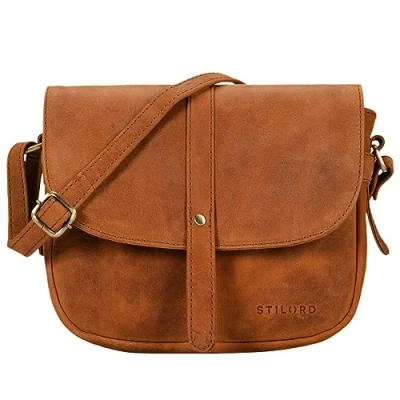 Afbeelding van STILORD &#039;Kira&#039; Lederen Handtas Dames Schoudertas Vintage Kleine Schouder Tas Uitgaan Avonden Winkelen