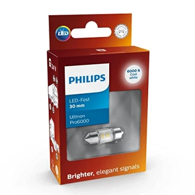 Image de Philips automotive lighting Ultinon Pro6000 LED Festoon lampe de signalisation automobile (C5W), 6.000K cool white, 30mm, 24V
