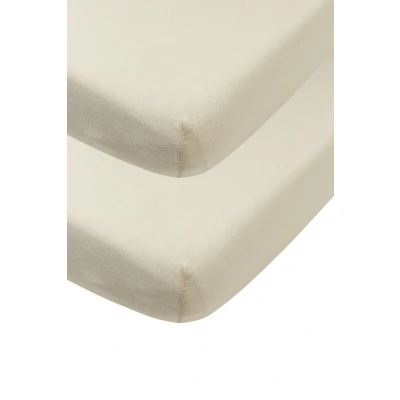 Afbeelding van Meyco Hoeslaken Wieg Soft Sand 2 pack 40x80