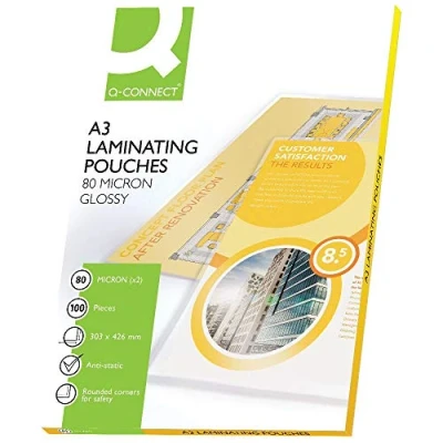Afbeelding van Q connect Lamineeretui A3 2x 80 Micron 100 Stuks Lamineerhoes