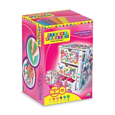Afbeelding van Sticky Mosaics Juwelendoos + Notitieboek Junior Wit