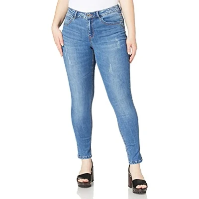 Image de ONLY Carmakoma Jean pour femme, denim bleu médium, 42 grande taille