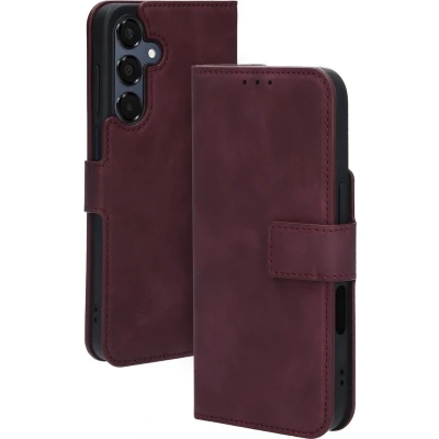 Afbeelding van Mobiparts hoesje geschikt voor Samsung Galaxy A16 Wallet/Boekhoesje Eco Leer Magneet Sluiting Opberg vakken Paars Rood