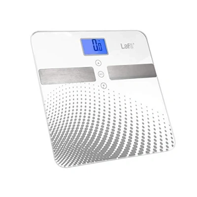 Afbeelding van Digitale Personenweegschaal Met Analyse Tot 150 kg Wit 10 Personen Geheugen Weegschaal Lichaamsanalyse 30 x 0.6 cm
