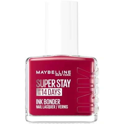 Afbeelding van Maybelline New York Vernis à Ongles Coloré Longue Tenue Couleurs Intenses et Pigmentées Renforce les Abîmés Superstay Ink Bonder Teinte : Rouge Lacqué 501 12 ml