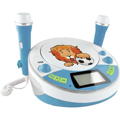 Afbeelding van X4 Tech Bobby Joey Jam Box Kinder CD speler Bluetooth, AUX, CD, USB, SD Incl. karaoke functie, microfoon Blauw