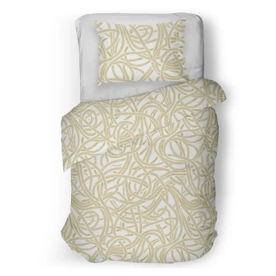 Afbeelding van Snoozing Camila Dekbedovertrek Eenpersoons 140x200/220 cm Beige