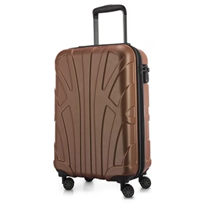 Afbeelding van Suitline Harde koffer met uitbreidbare hardshell hoes, TSA, (S, M &amp; L), zwart, Bruin, 55 cm