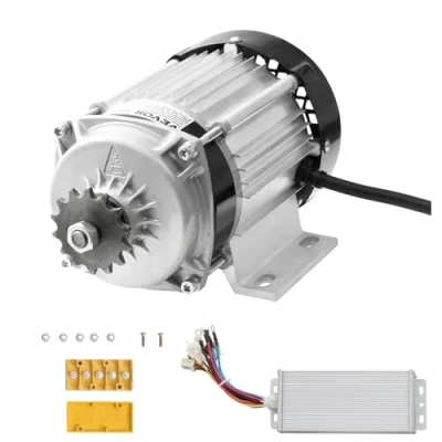 Afbeelding van VEVOR borstelloze gelijkstroommotorset, 750 W, elektromotor, 48 V, 2700 tpm motor met verbeterde toerentalregelaar voor Go Karts E Bike Moto Scooter