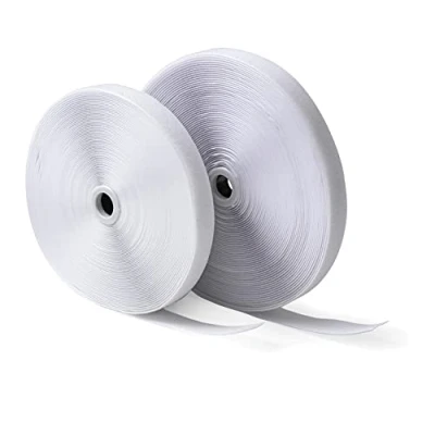 Afbeelding van IPEA Naaiband (niet klevend) 25 meter x 20 mm extra sterke band voor het naaien van meubels huiskleding haaktouw en ring wit