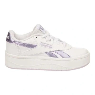Afbeelding van Reebok Classic Court Advance Surge Unisex Sneakers laag voor kinderen, Maat: 27, Footwear white/metalic purple/digital gleam Imitatieleer/ textiel