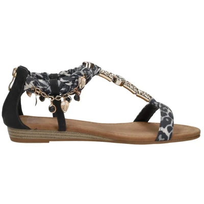 Afbeelding van Sub55 Sandalen Plat Zwart Maat 36