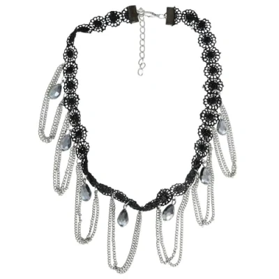 Afbeelding van Halloween Verkleedsieraad Choker Silver Stone