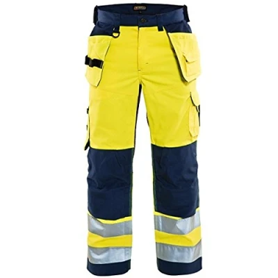 Afbeelding van Blaklader Werkbroek High Vis met ventilatie 1565 1811 Geel/Marineblauw D104