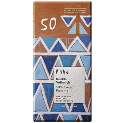 Afbeelding van Vivani Chocoladereep Donkere Melkchocolade 50% Multi verpakking 10x80GR