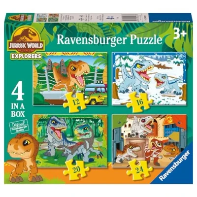 Afbeelding van Ravensburger Jurassic World Explorers, puzzel 3 jaar of ouder, puzzels voor kinderen van jaar, kinderen, puzzel, cadeau legpuzzel, 4 in