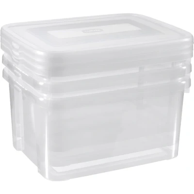 Afbeelding van Opbergboxenset Handy 3x25 L transparant