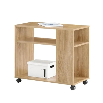 Afbeelding van SoBuy FBT34 N Salontafel, bijzettafel voor woonkamer, salontafel met wielen in modern design plank, 70 x 35 61 cm, ES