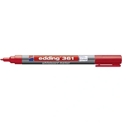 Afbeelding van Viltstift edding 361 whiteboard rond rood 1mm