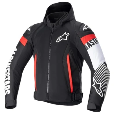 Afbeelding van Alpinestars Zaca Air Motorjack voor heren (zwart/wit/rood), Zwart/Wit/Rood