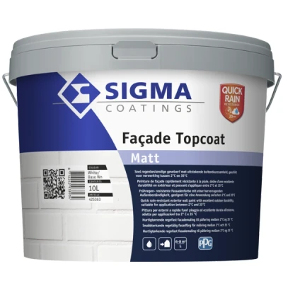 Afbeelding van Sigma Façade Topcoat Matt 10 liter Muurverven