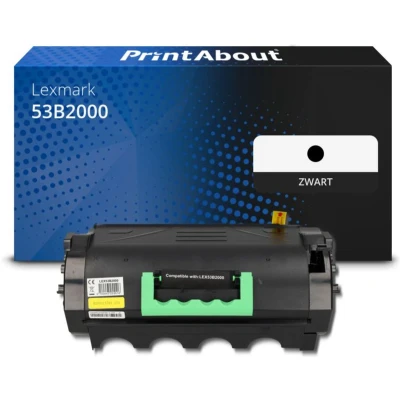 Afbeelding van Huismerk Lexmark 53B2000 Toner Zwart