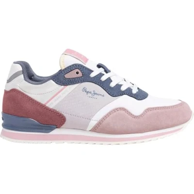 Afbeelding van Pepe Jeans London Print Sneakers laag, Dames, Maat: 36, Dusty pale pink Schoenen