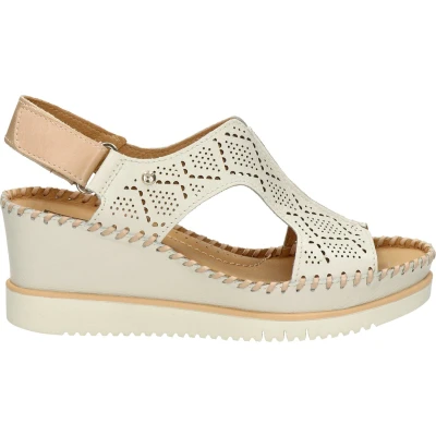 Afbeelding van Pikolinos Aguadulce Sandalen met plateauzool, Dames, Maat: 39, Weiß Leer