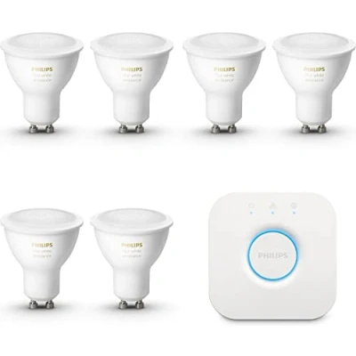 Afbeelding van Philips Hue Starterpakket White Ambiance GU10 6 Lampen
