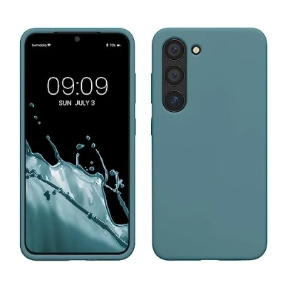 Afbeelding van kwmobile telefoonhoesje geschikt voor Samsung Galaxy S23 Hoesje met siliconen coating Smartphone case in antieksteen