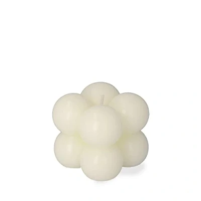 Afbeelding van HOMLA Bubble kaars ecru 6x6x6 kleine met interessante vorm geurloos