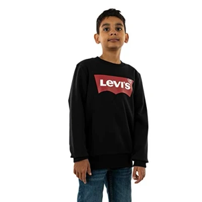Afbeelding van Levi&#039;s Kids LVB BATWING CREWNECK SWEATSHIRT Jongens 2 8 jaar, zwart.