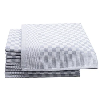 Afbeelding van Zollner Set 10 theedoeken, vaatdoeken, full twine, 100% katoen, 46x70 cm, grijs
