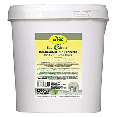 Afbeelding van cdVet EquiGreen Bio KruidenGroen snoepjes 2,6kg