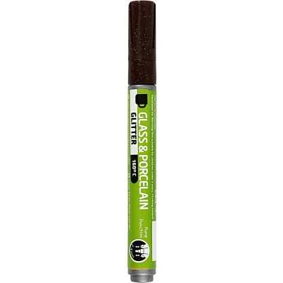 Afbeelding van Glas en Porseleinstift Glitter Semi Dekkend Bruin