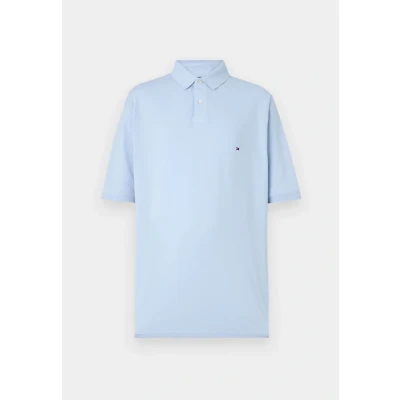 Afbeelding van Tommy Hilfiger heren 1985 regular fit polo met logoborduring in de kleur Blauw, maat: 3XL