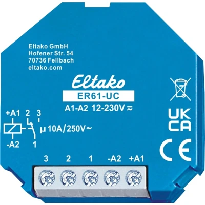 Afbeelding van Eltako ER61 UC Schakelrelais Nominale spanning: 230 V Schakelstroom (max.): 10 A 1x wisselcontact 1 stuk(s)