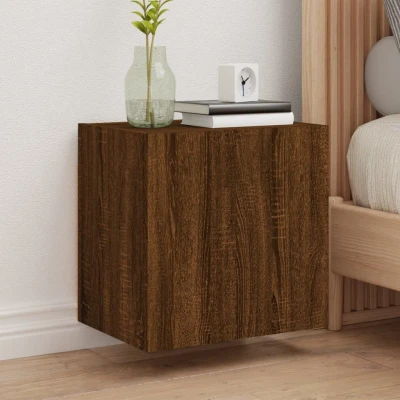 Afbeelding van Tv wandmeubel 40,5x30x40 cm bewerkt hout bruineikenkleurig