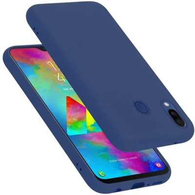Afbeelding van Cadorabo Hoesje geschikt voor Samsung Galaxy M20 in LIQUID BLAUW Beschermhoes gemaakt van flexibel TPU silicone Case Cover