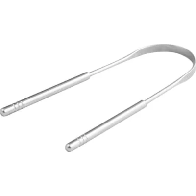 Afbeelding van *** 2x Fresh Hygienische Tongreiniger Zilver Tongschraper Mondverzorging Slechte Adem Bacterien van Heble®